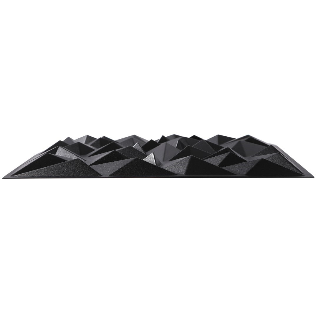 ISL 3Dウォールパネル(PVC製・難燃仕様) クリスタル(スモール)・マットブラック 30cm×30cm