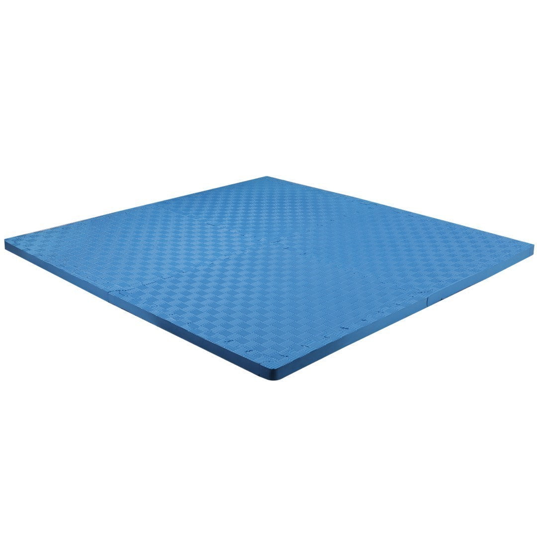 ISL スポーツマット 26mm特厚ジョイントタイプ ブルー リバーシブル 50×50cm サイドパーツ付