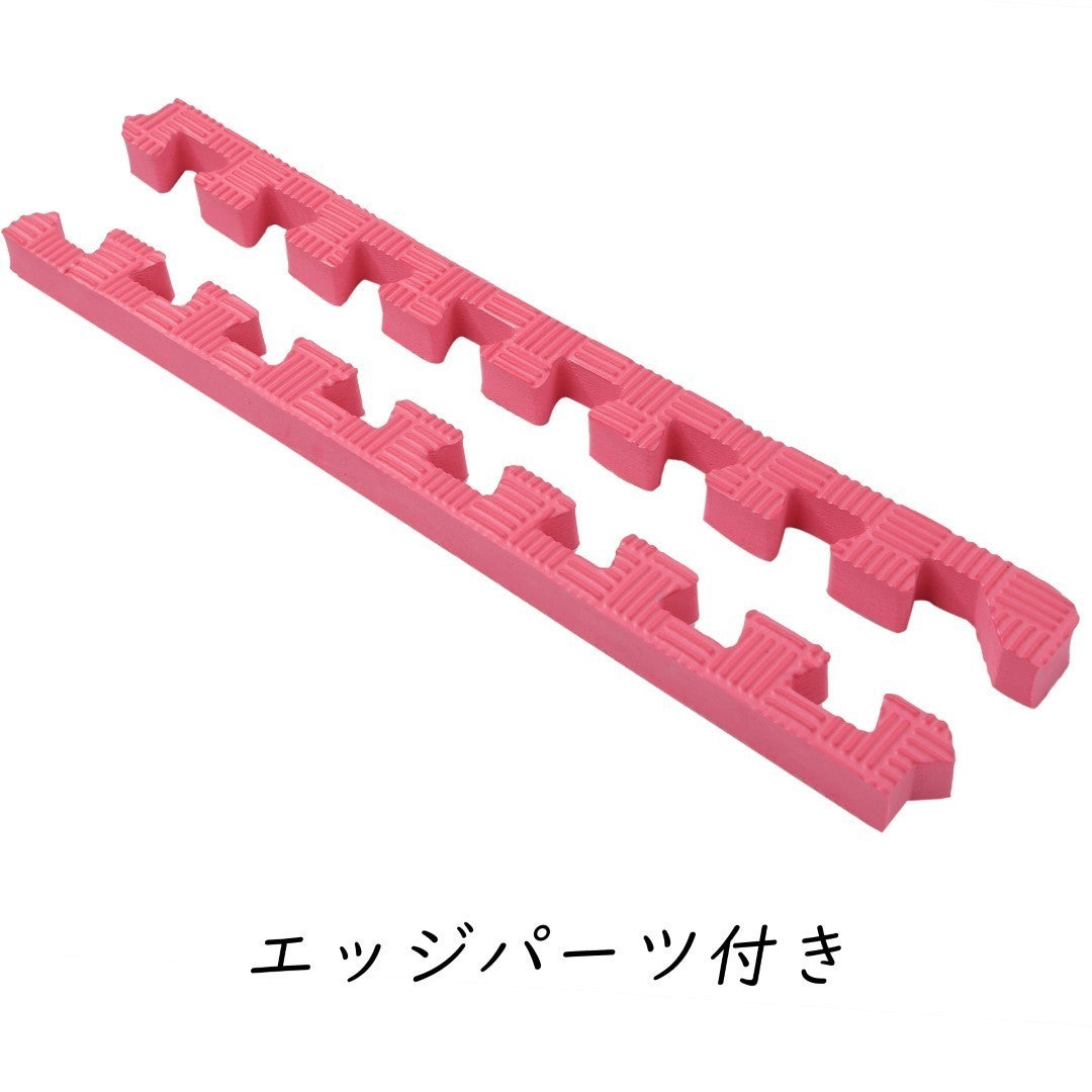 ISL スポーツマット 26mm特厚ジョイントタイプ レッド リバーシブル 50×50cm サイドパーツ付