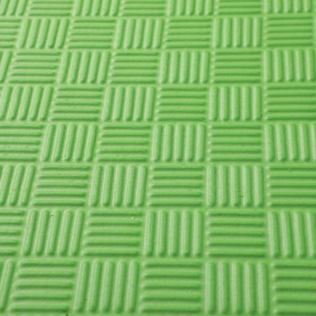 ISL スポーツマット 26mm特厚ジョイントタイプ グリーン リバーシブル 50×50cm サイドパーツ付