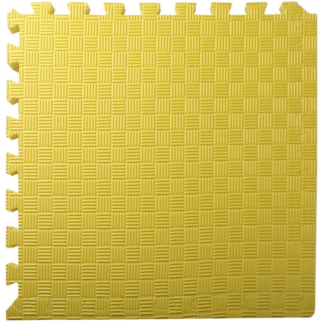 ISL スポーツマット 26mm特厚ジョイントタイプ イエロー リバーシブル 50×50cm サイドパーツ付