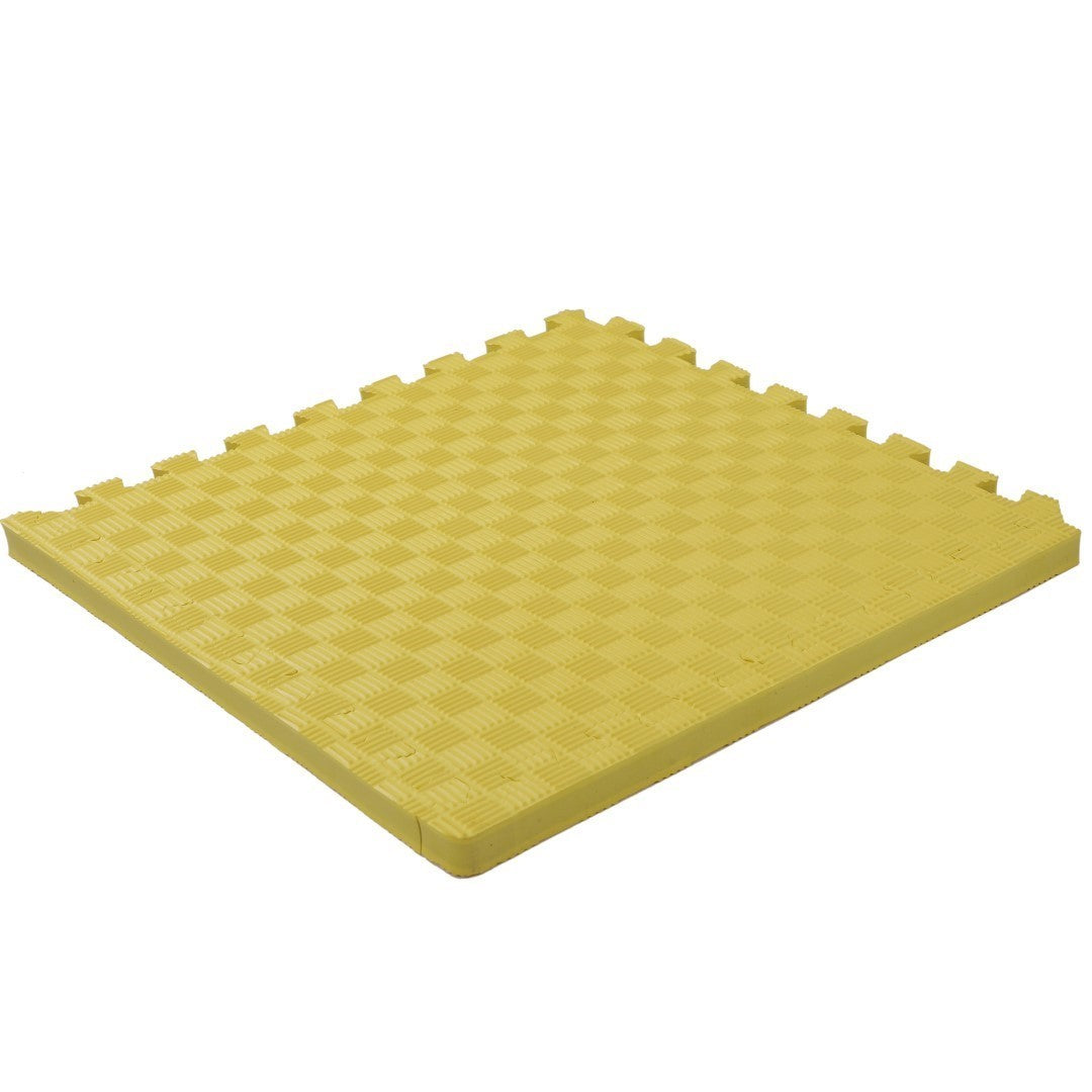 ISL スポーツマット 26mm特厚ジョイントタイプ イエロー リバーシブル 50×50cm サイドパーツ付