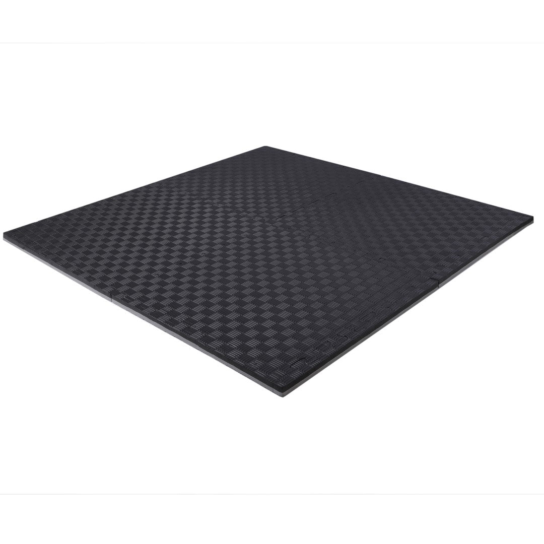 ISL スポーツマット 21mm特厚ジョイントタイプ ブラック&グレー リバーシブル 50×50cm サイドパーツ付