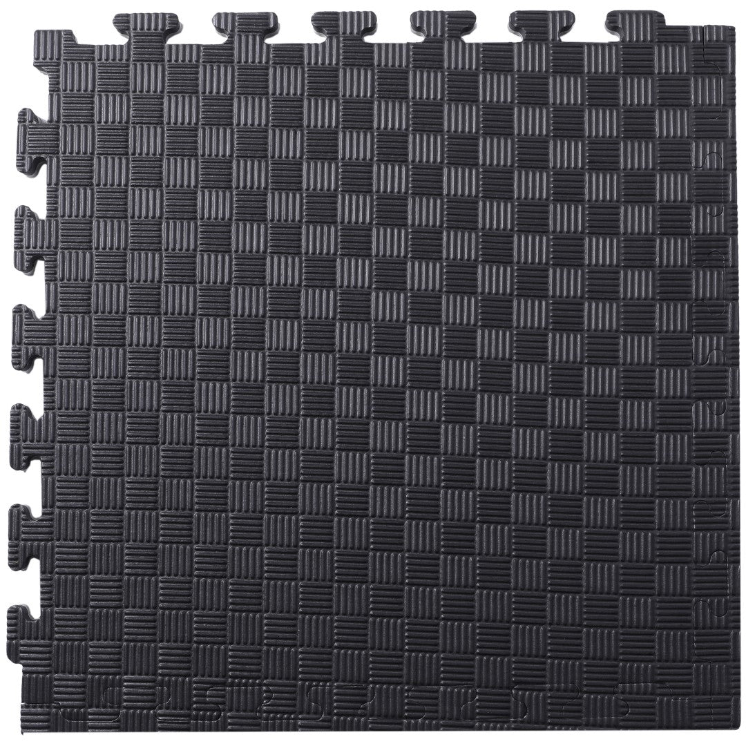ISL スポーツマット 21mm特厚ジョイントタイプ ブラック&グレー リバーシブル 50×50cm サイドパーツ付