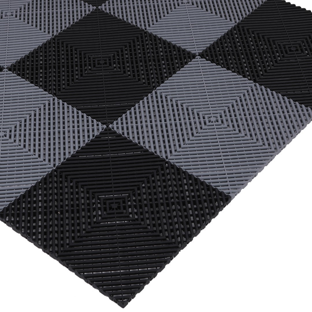ISL ガレージタイル ラウンドタイプ ブラック 40×40×1.8cm
