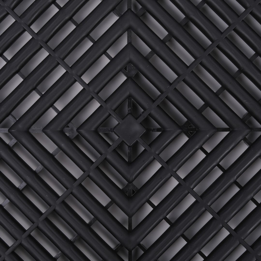 ISL ガレージタイル ラウンドタイプ ブラック 40×40×1.8cm
