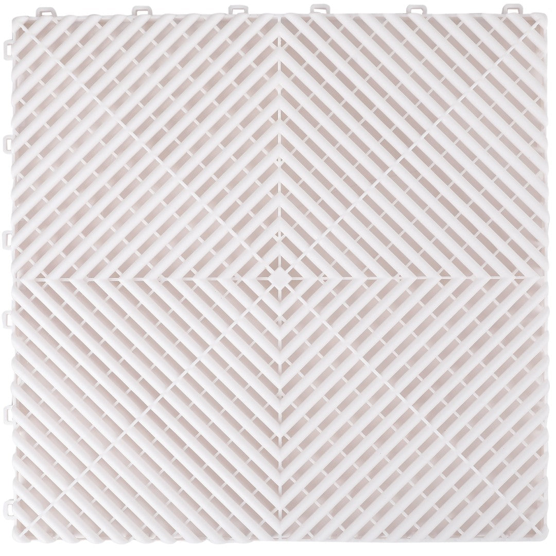 ISL ガレージタイル ラウンドタイプ ホワイト 40×40×1.8cm