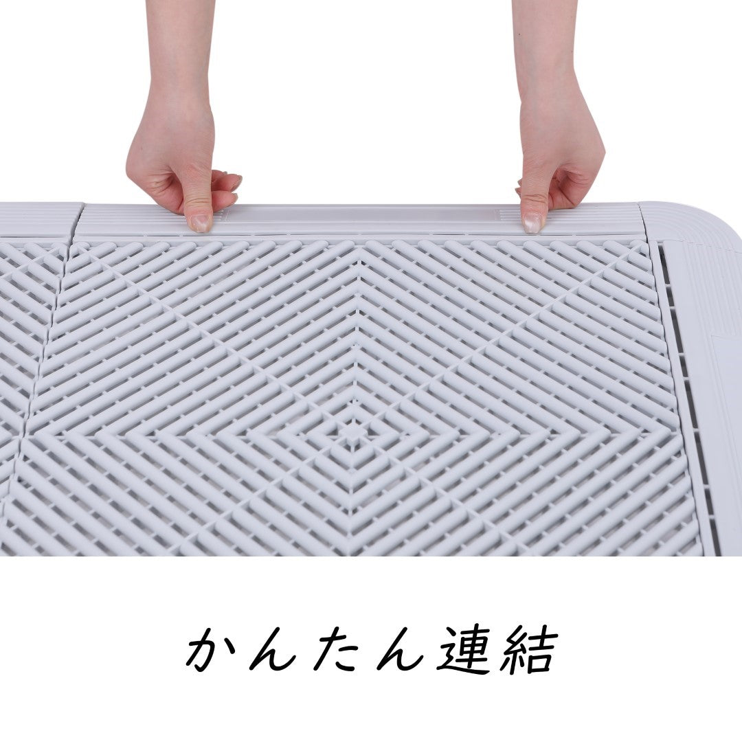 ISL ガレージタイル ラウンドタイプ ライトグレー 40×40×1.8cm