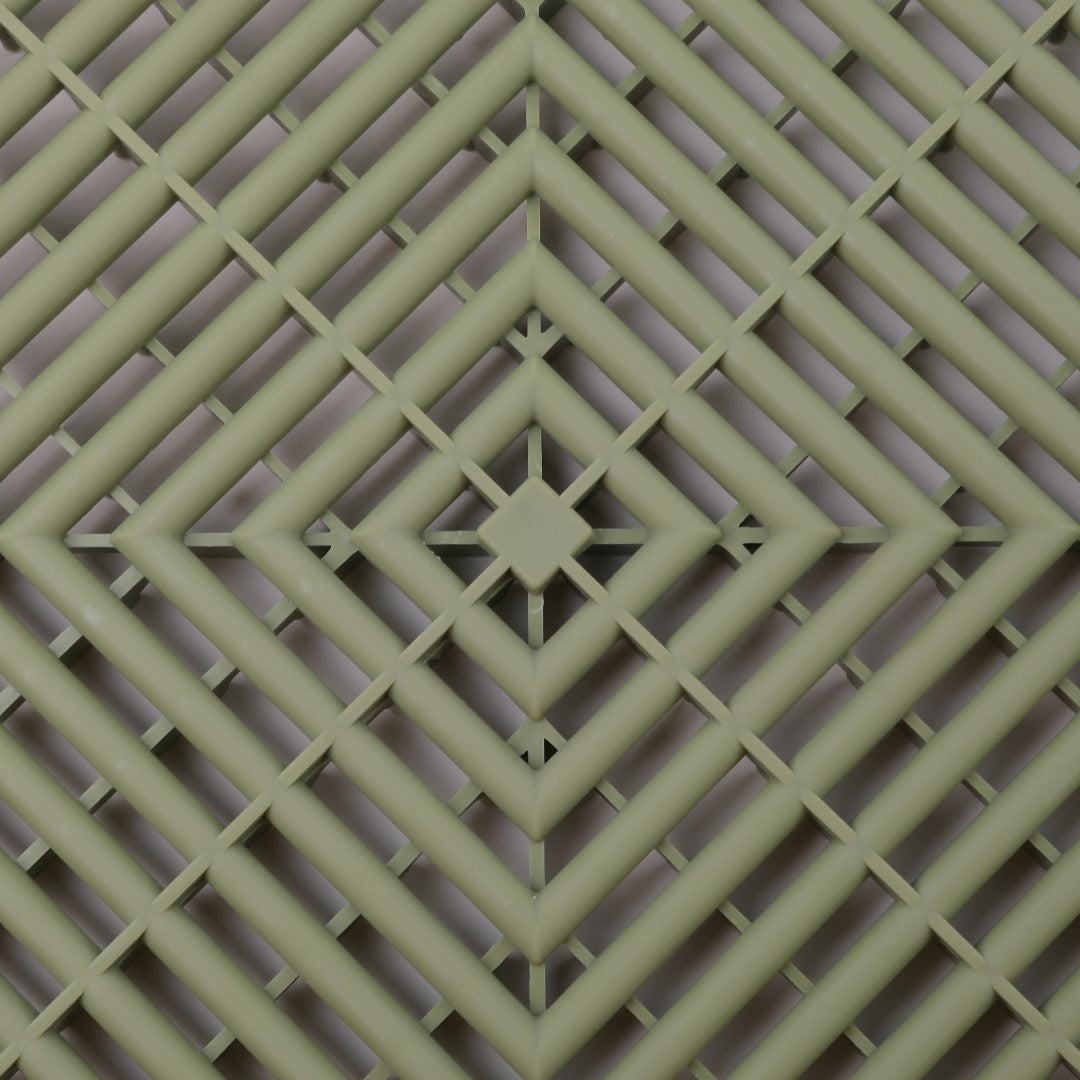 ISL ガレージタイル ラウンドタイプ オリーブ 40×40×1.8cm