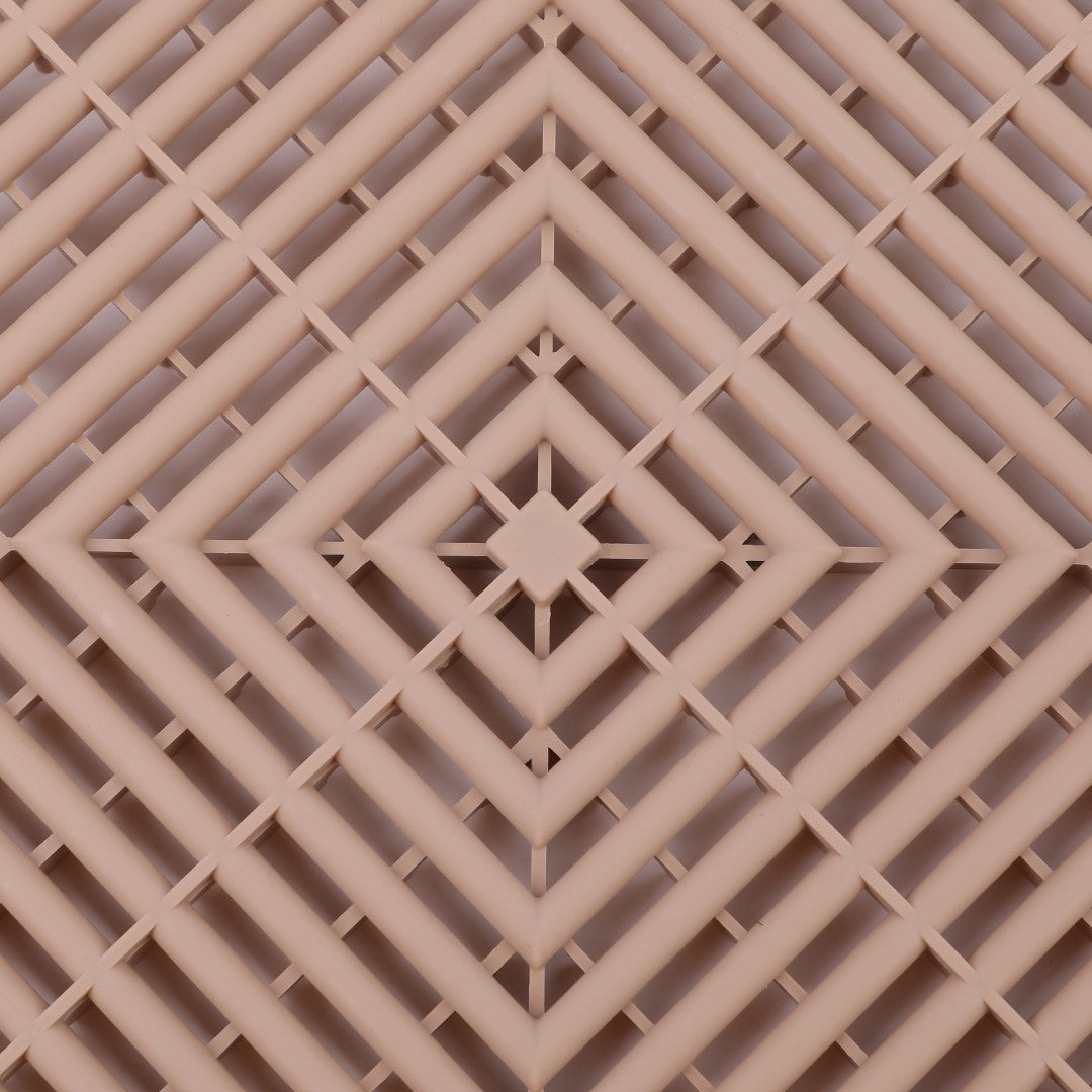 ISL ガレージタイル ラウンドタイプ サンドベージュ 40×40×1.8cm