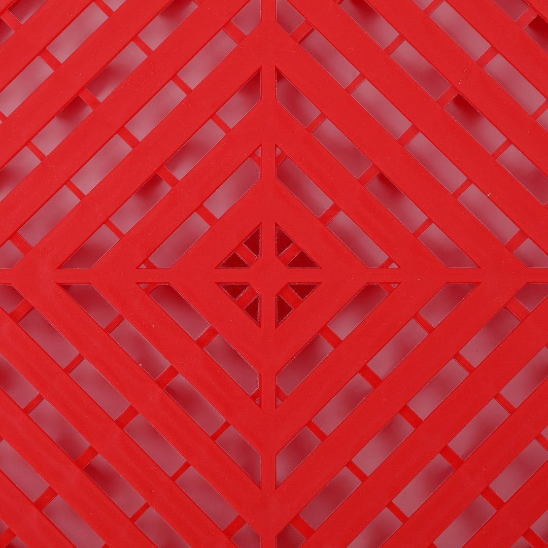 ISL ガレージタイル フラットタイプ レッド 40×40×1.8cm