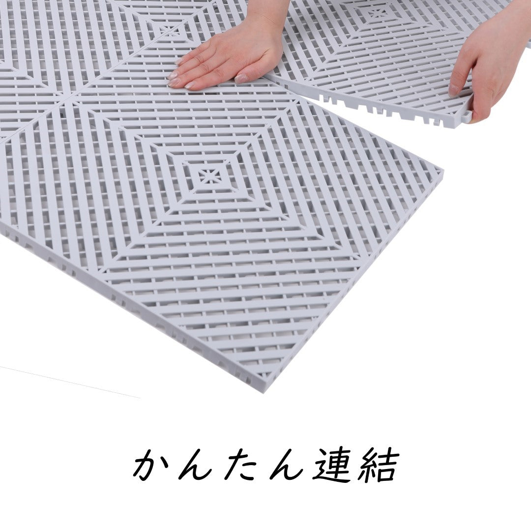 ISL ガレージタイル フラットタイプ ライトグレー 40×40×1.8cm
