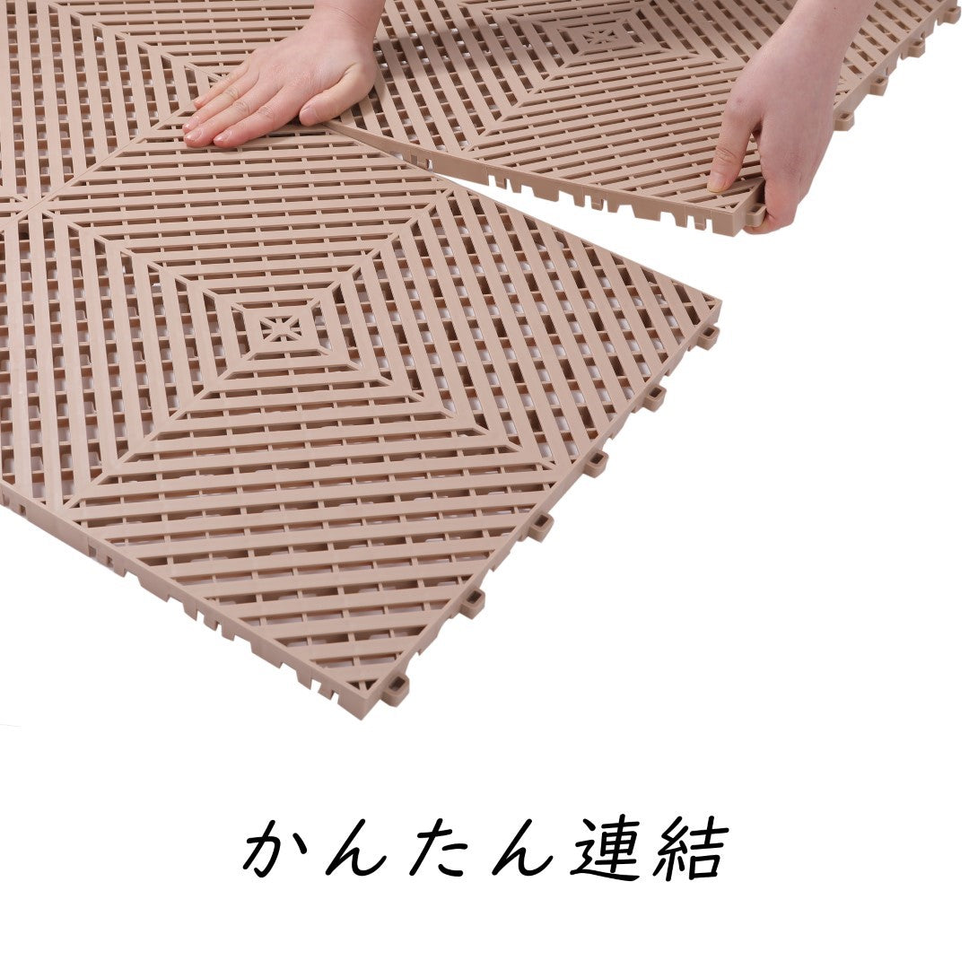 ISL ガレージタイル フラットタイプ ライトブラウン 40×40×1.8cm