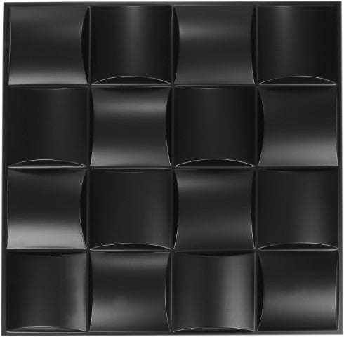 ISL 3Dウォールパネル(PVC製・難燃仕様) スクエア・マットブラック