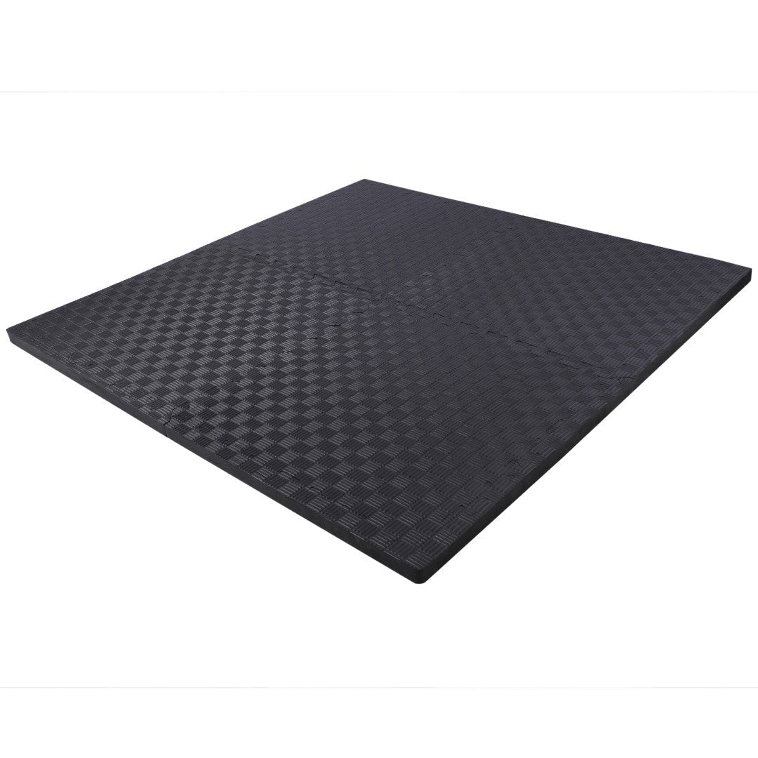 ISL スポーツマット 26mm特厚ジョイントタイプ ブラック リバーシブル 50×50cm サイドパーツ付