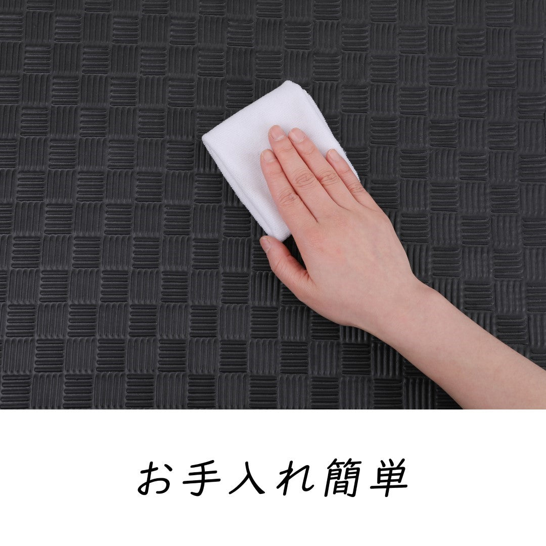 ISL スポーツマット 26mm特厚ジョイントタイプ ブラック リバーシブル 50×50cm サイドパーツ付