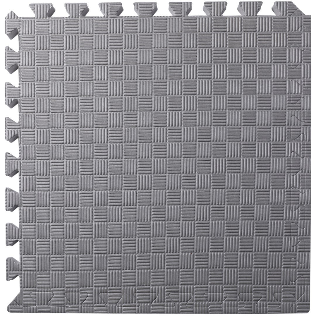 ISL スポーツマット 26mm特厚ジョイントタイプ グレー リバーシブル 50×50cm サイドパーツ付