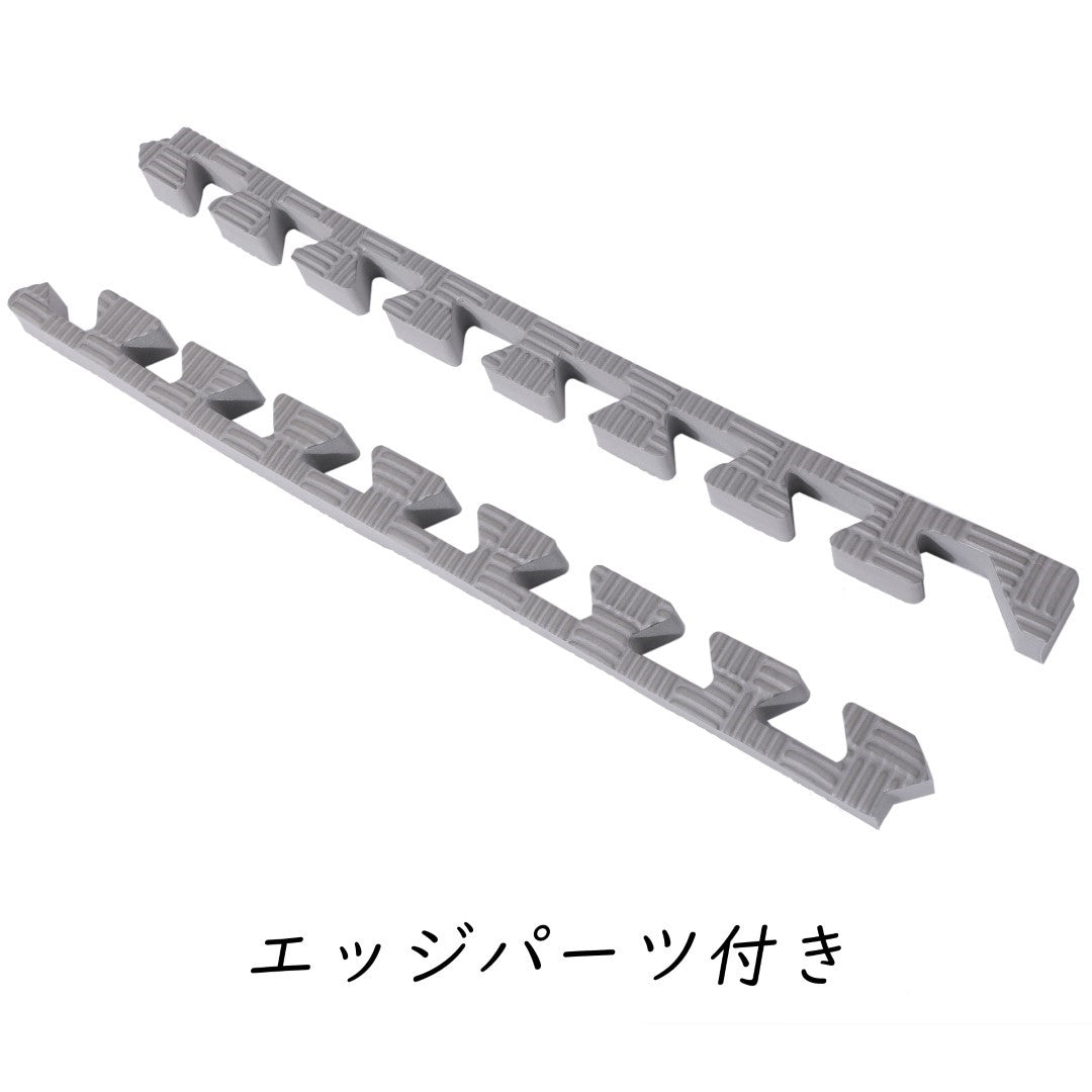 ISL スポーツマット 26mm特厚ジョイントタイプ グレー リバーシブル 50×50cm サイドパーツ付