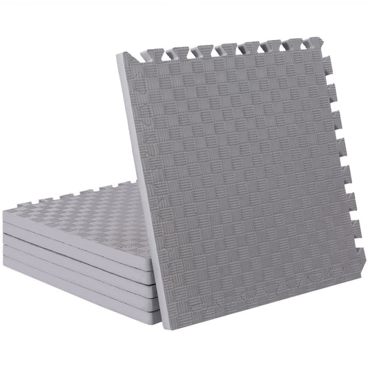 ISL スポーツマット 26mm特厚ジョイントタイプ グレー リバーシブル 50×50cm サイドパーツ付