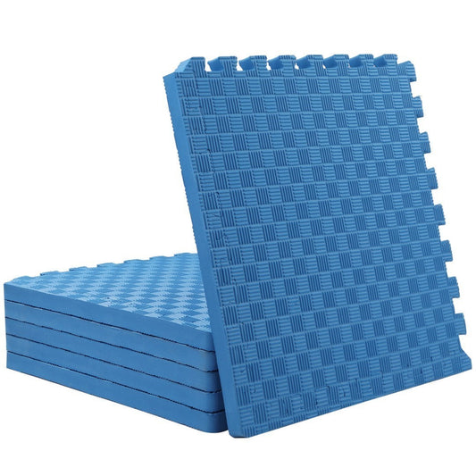 ISL スポーツマット 26mm特厚ジョイントタイプ ブルー リバーシブル 50×50cm サイドパーツ付