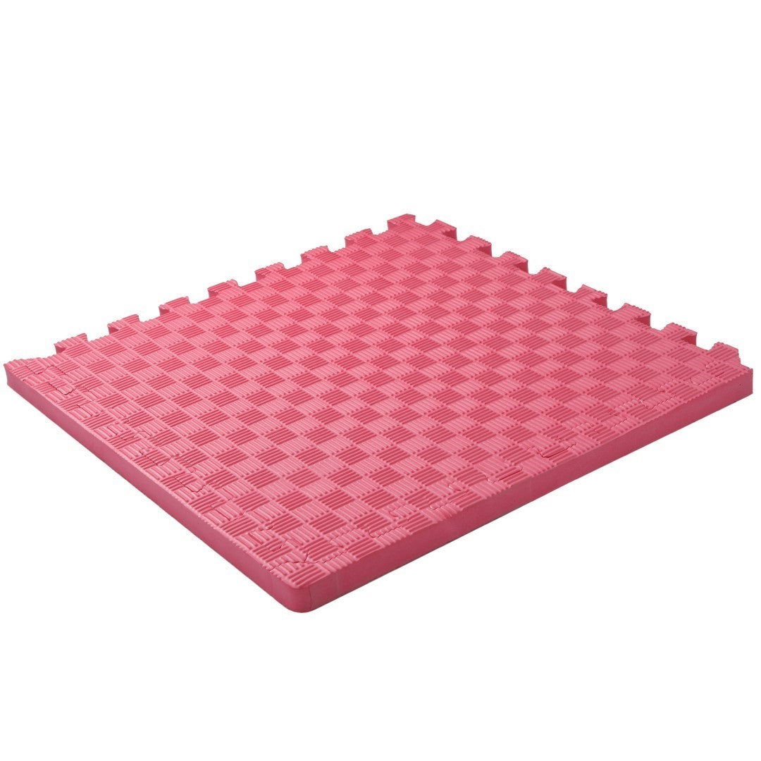 ISL スポーツマット 26mm特厚ジョイントタイプ レッド リバーシブル 50×50cm サイドパーツ付