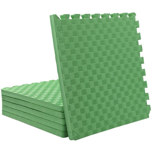 ISL スポーツマット 26mm特厚ジョイントタイプ グリーン リバーシブル 50×50cm サイドパーツ付