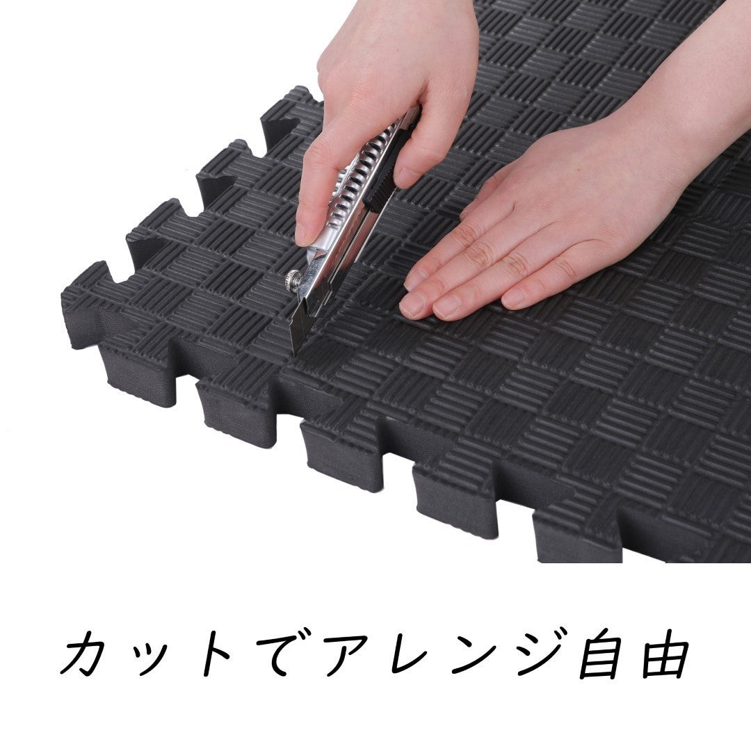 ISL スポーツマット 26mm特厚ジョイントタイプ イエロー リバーシブル 50×50cm サイドパーツ付