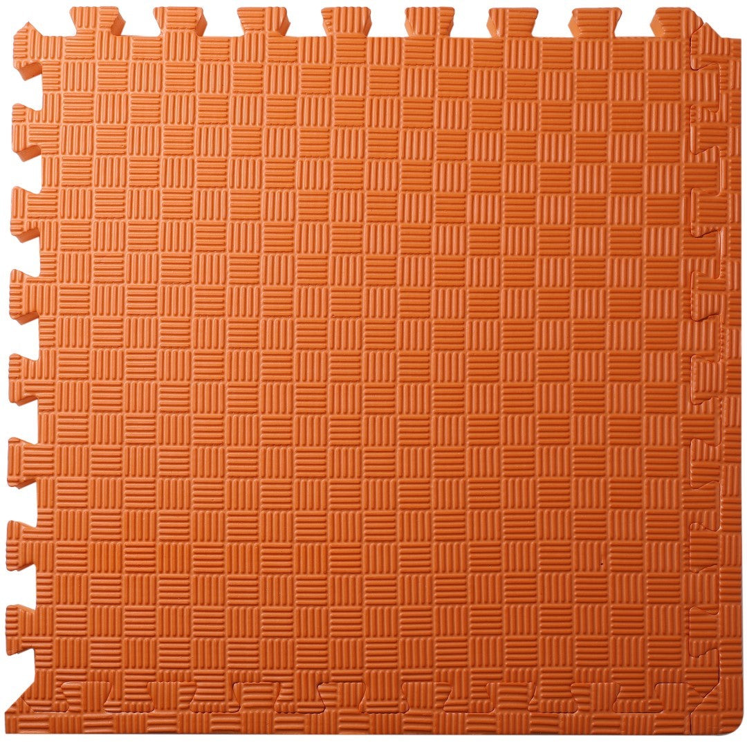 ISL スポーツマット 26mm特厚ジョイントタイプ オレンジ リバーシブル 50×50cm サイドパーツ付