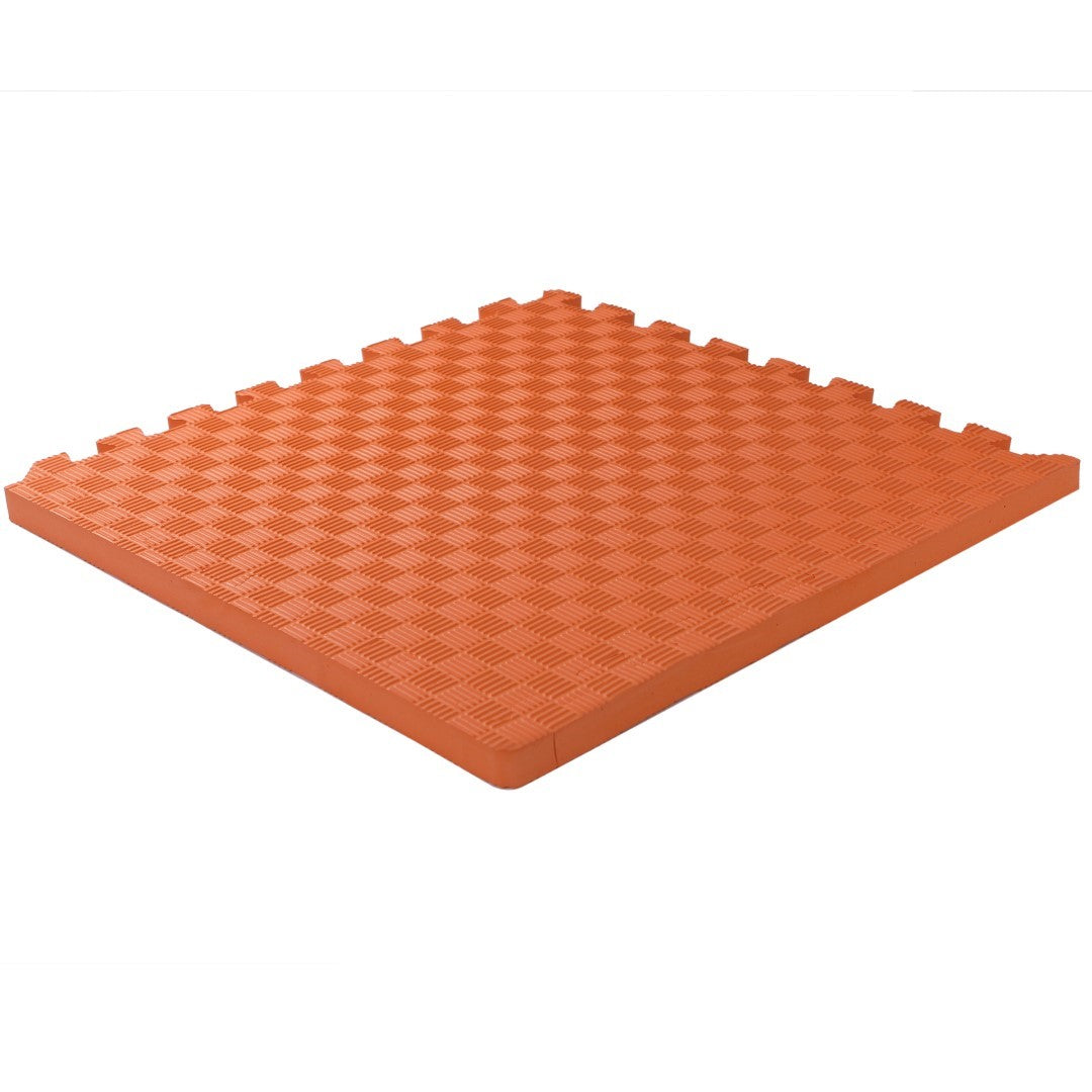 ISL スポーツマット 26mm特厚ジョイントタイプ オレンジ リバーシブル 50×50cm サイドパーツ付