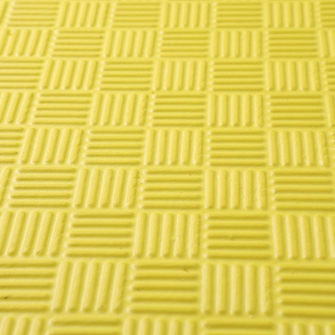 ISL スポーツマット 21mm特厚ジョイントタイプ グリーン&イエロー リバーシブル 50×50cm サイドパーツ付