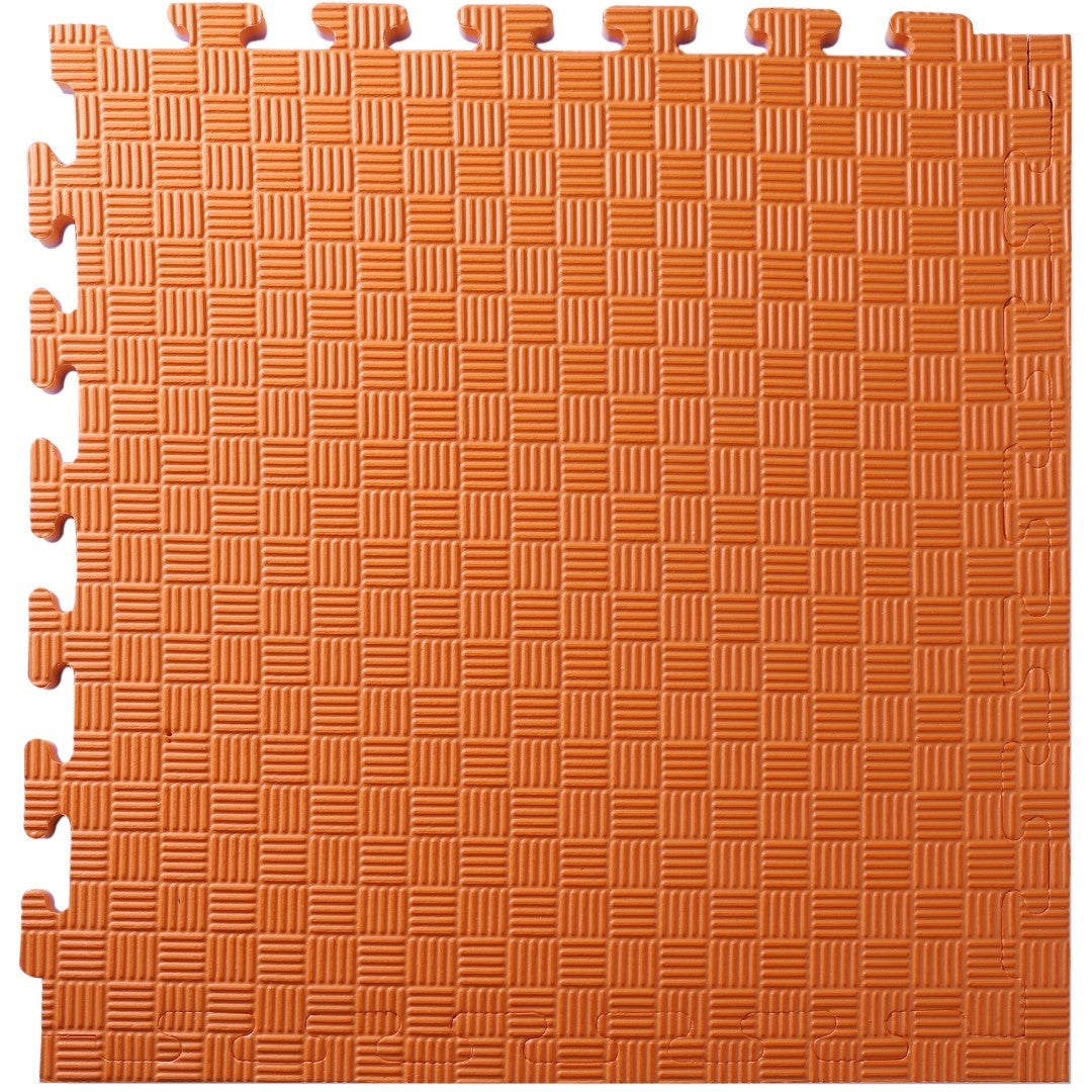 ISL スポーツマット 21mm特厚ジョイントタイプ パープル&オレンジ リバーシブル 50×50cm サイドパーツ付