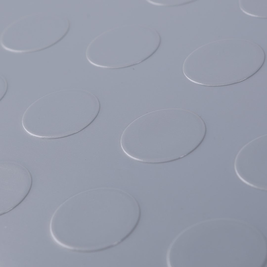 ISL チェッカープレートタイル PVC製縞鋼板 ドット/ライトグレー 45.7×45.7cm 3mm厚