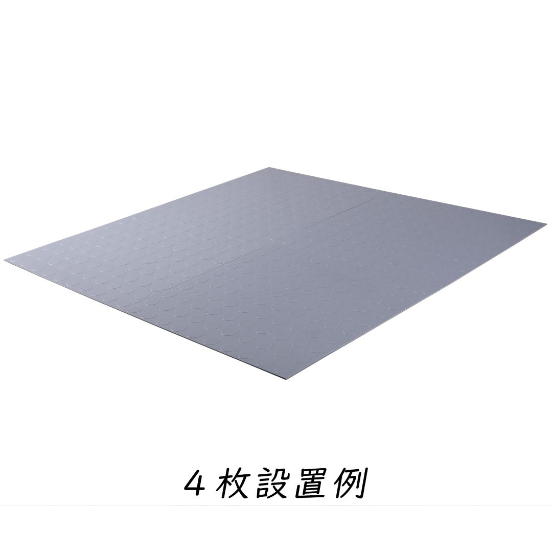 ISL チェッカープレートタイル PVC製縞鋼板 ドット/ライトグレー 45.7×45.7cm 3mm厚