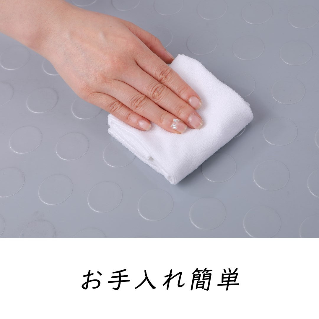 ISL チェッカープレートタイル PVC製縞鋼板 ドット/ライトグレー 45.7×45.7cm 3mm厚