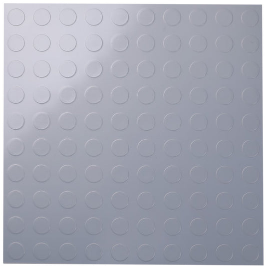 ISL チェッカープレートタイル PVC製縞鋼板 ドット/ライトグレー 45.7×45.7cm 3mm厚