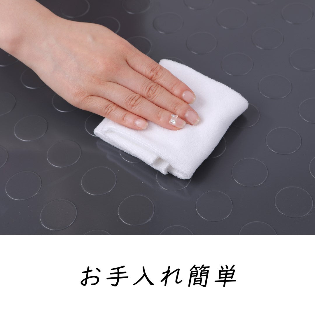 ISL チェッカープレートタイル PVC製縞鋼板 ドット/グレー 45.7×45.7cm 3mm厚