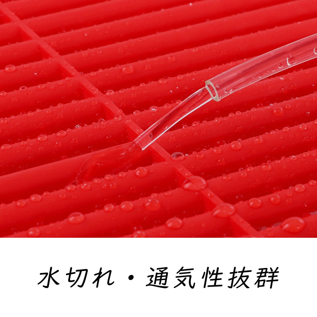 ISL ガレージタイル ラウンドタイプ レッド 40×40×1.8cm