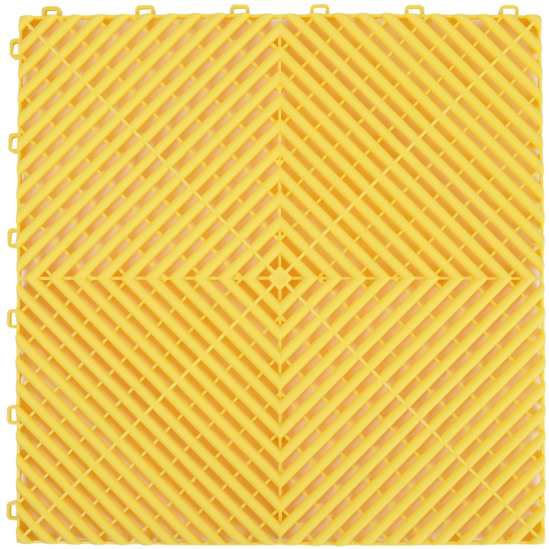 ISL ガレージタイル ラウンドタイプ イエロー 40×40×1.8cm