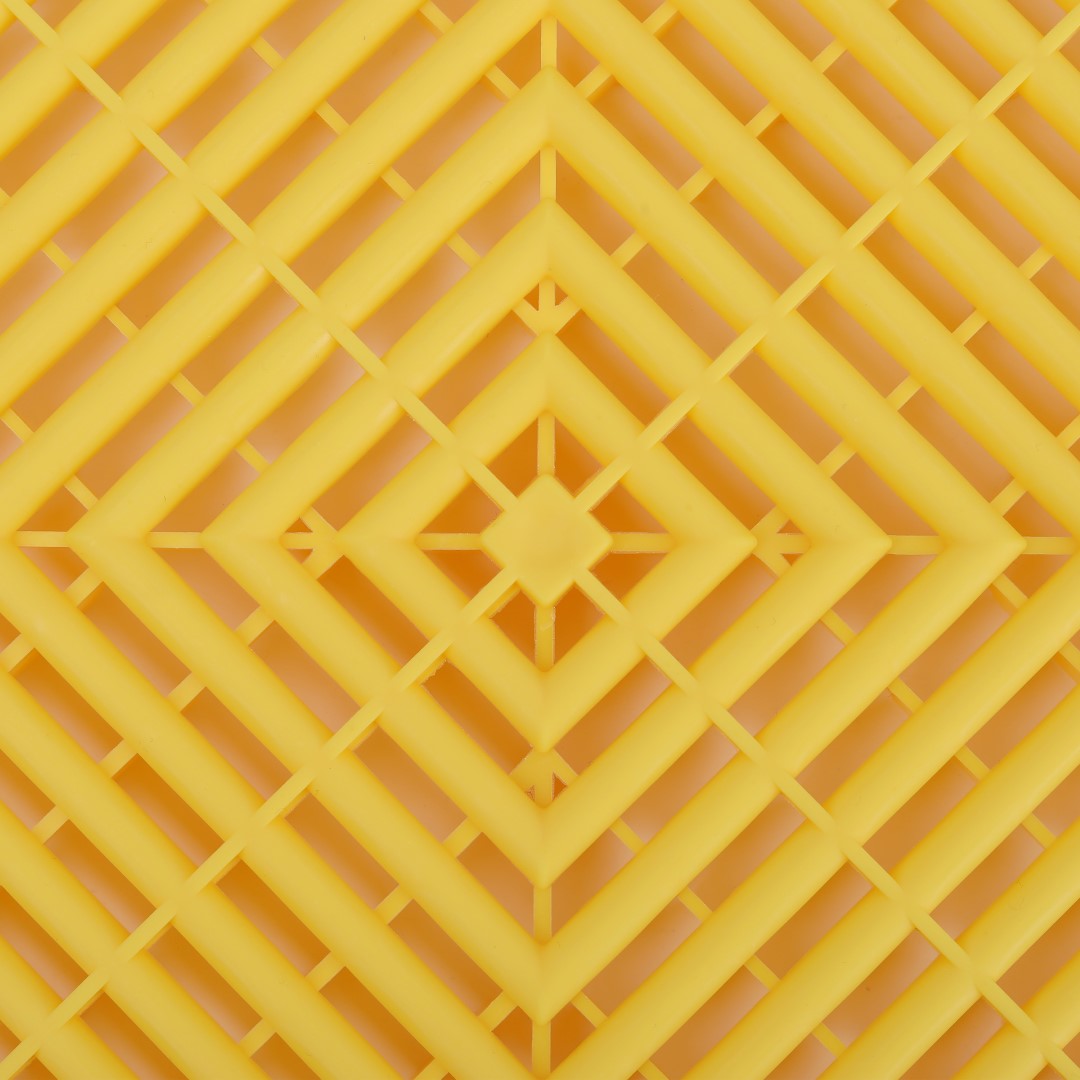 ISL ガレージタイル ラウンドタイプ イエロー 40×40×1.8cm