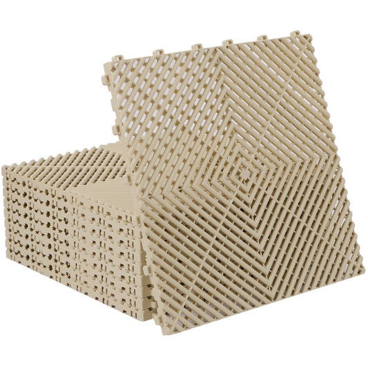 ISL ガレージタイル ラウンドタイプ サンドベージュ 40×40×1.8cm