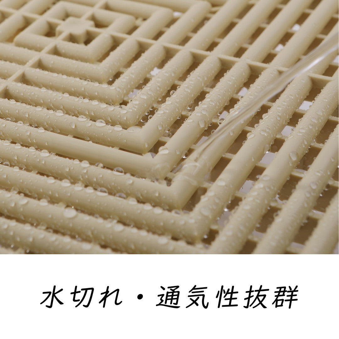 ISL ガレージタイル ラウンドタイプ サンドベージュ 40×40×1.8cm