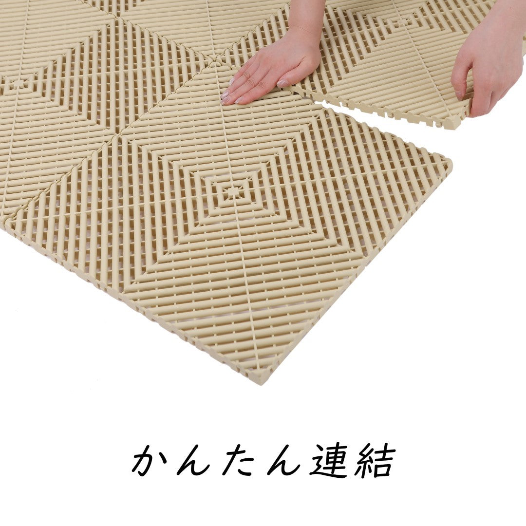 ISL ガレージタイル ラウンドタイプ サンドベージュ 40×40×1.8cm