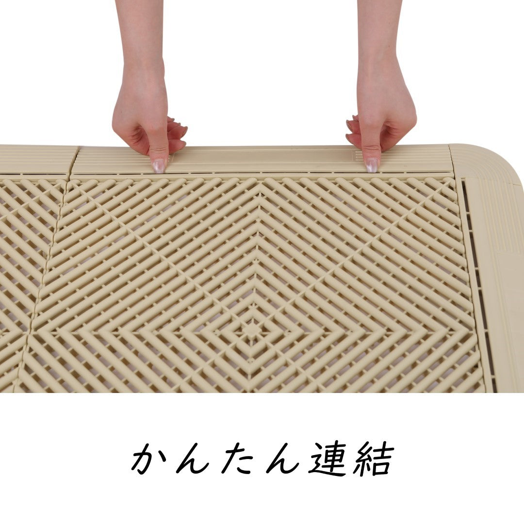 ISL ガレージタイル ラウンドタイプ サンドベージュ 40×40×1.8cm