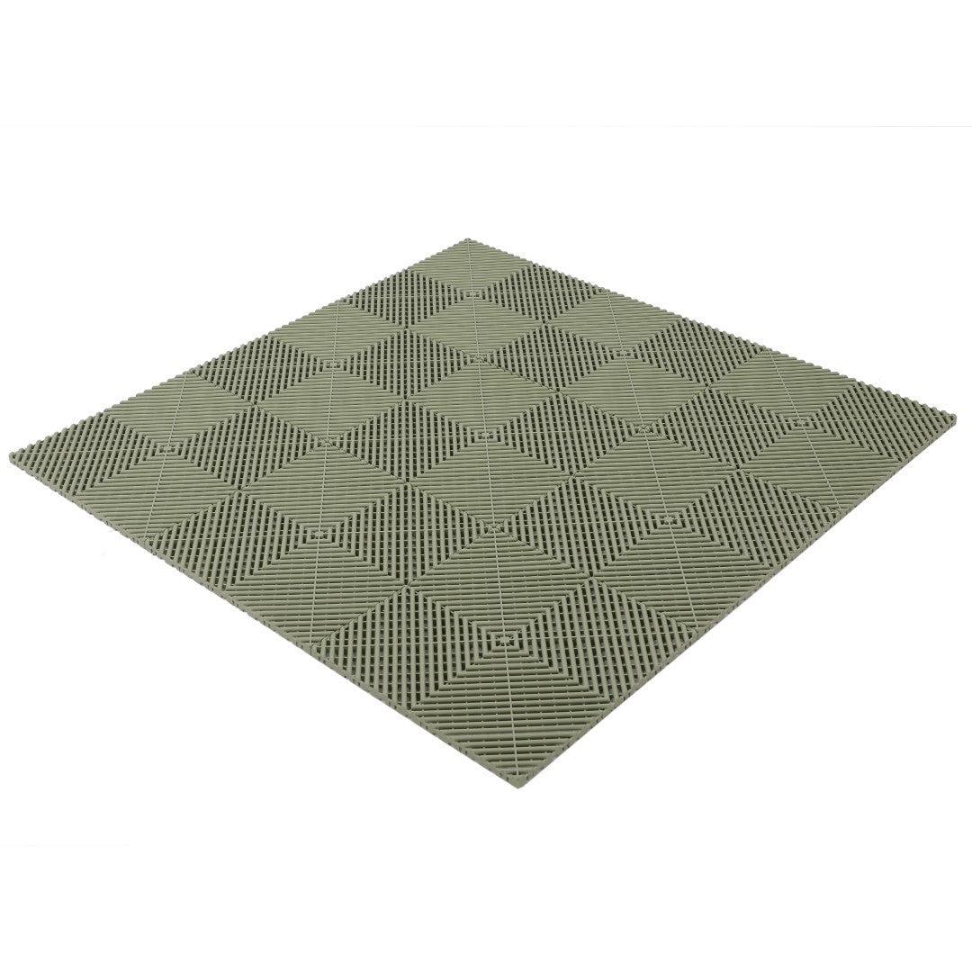 ISL ガレージタイル ラウンドタイプ オリーブ 40×40×1.8cm
