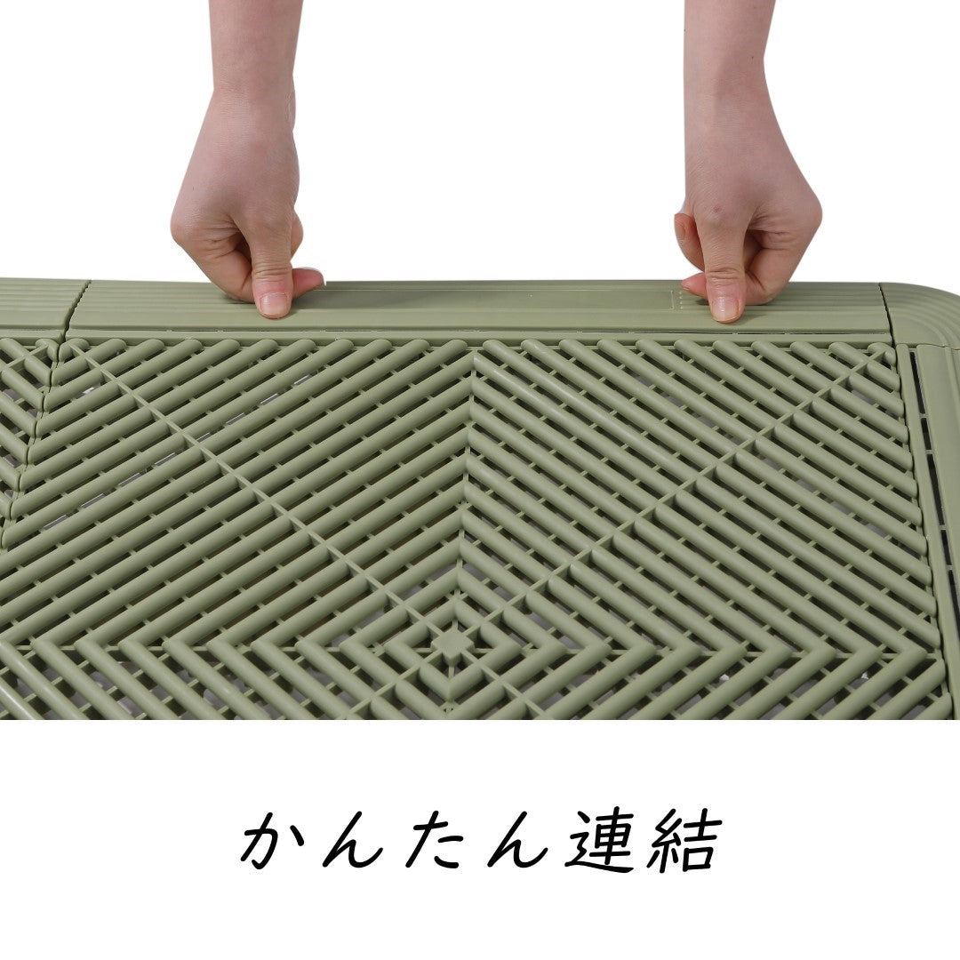 ISL ガレージタイル ラウンドタイプ オリーブ 40×40×1.8cm