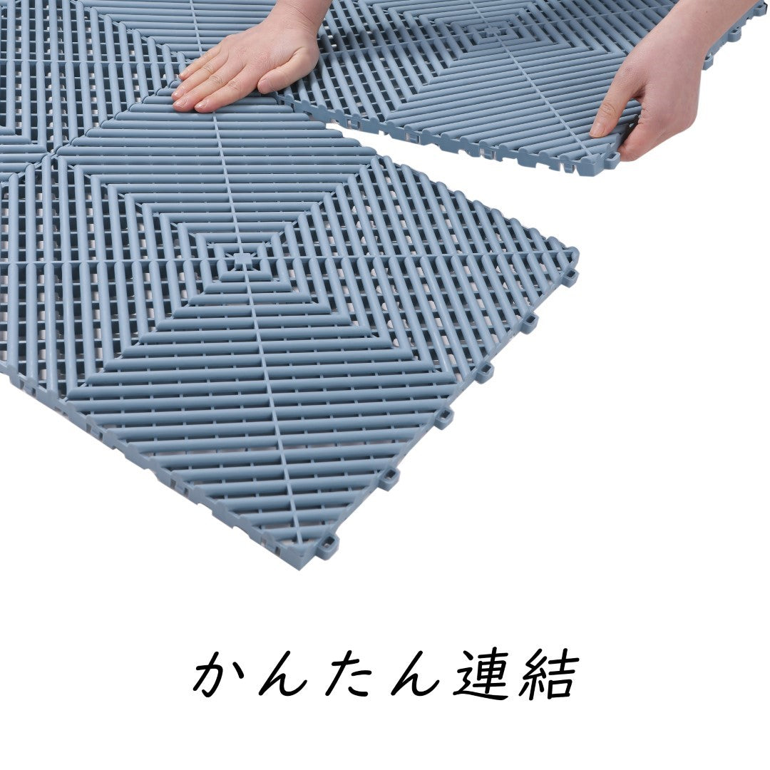 ISL ガレージタイル ラウンドタイプ ブルーグレー 40×40×1.8cm