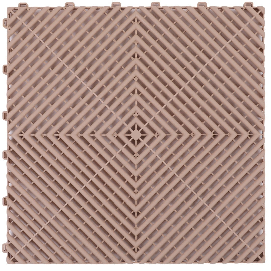ISL ガレージタイル ラウンドタイプ サンドベージュ 40×40×1.8cm
