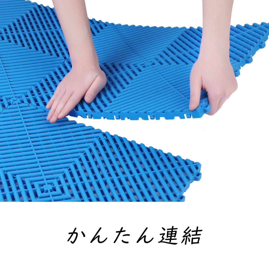 ISL ガレージタイル ラウンドタイプ ロイヤルブルー 40×40×1.8cm