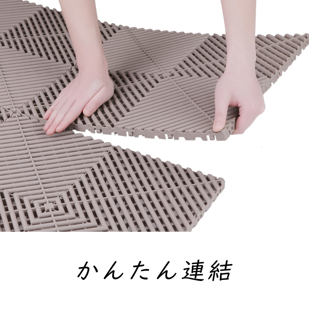 ISL ガレージタイル ラウンドタイプ グレージュ 40×40×1.8cm