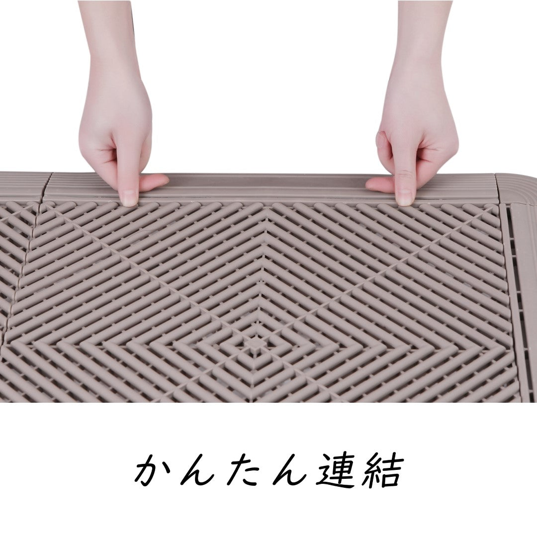 ISL ガレージタイル ラウンドタイプ グレージュ 40×40×1.8cm